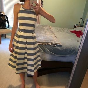 The Limited Striped Midi Dress